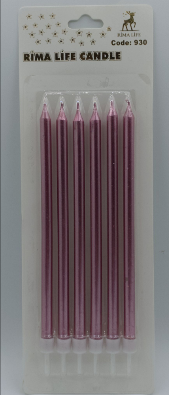 Fuşya Doğum Günü Mumu 6 Lı Kod: 930